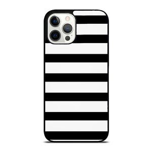 Black White Stripes Striped Modern Simple Pattern Design iPhone Case